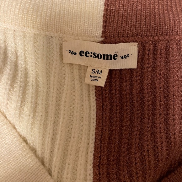 NOT OVER YET BROWN COLORBLOCK LEOPARD SWEATER - Picture 3 of 3